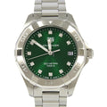 Tag Heuer Aquaracer Quartz 32mm Emerald Green Dial Silver Steel Strap Watch for Women - WBD1316.BA0740