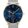 Tommy Hilfiger Brooklyn Quartz Blue Dial Silver Mesh Bracelet Watch for Men - 1791505