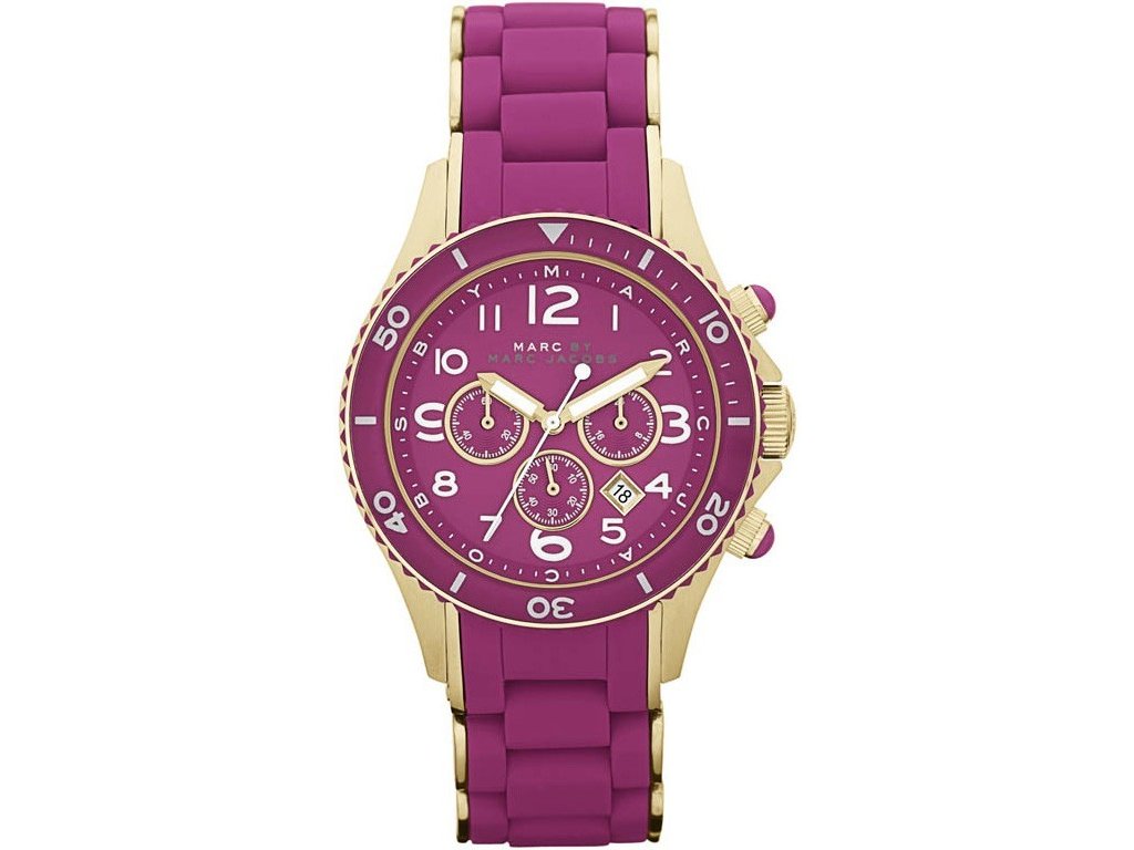 Marc Jacobs Rock Purple Dial Purple Stainless Steel Strap Watch for Women - MBM2576