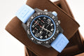 Breitling Endurance Pro Black Dial Light Blue Rubber Strap Watch for Men - X82310281B1S1