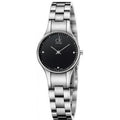 Calvin Klein Simplicity Black Dial Silver Steel Strap Watch for Women - K4323104