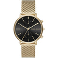 Michael Kors Jaryn Black Dial Gold Steel Strap Watch for Men - MK8503