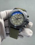 Breitling Avenger Chronograph 45mm Green Dial Green Nylon Strap Watch for Men - V13317101L1X1