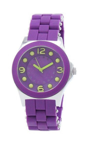 Marc Jacobs Pelly Purple Dial Purple Silicone Strap Watch for Women - MBM2515