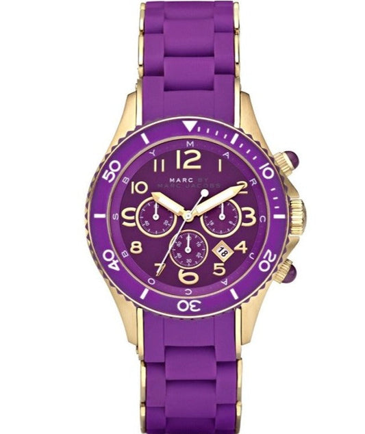 Marc Jacobs Purple Dial Purple Stainless Steel Strap Watch for Women - MBM2549