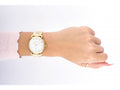 Marc Jacobs Baker White Dial Gold Stainless Steel Strap Watch for Women - MBM3243