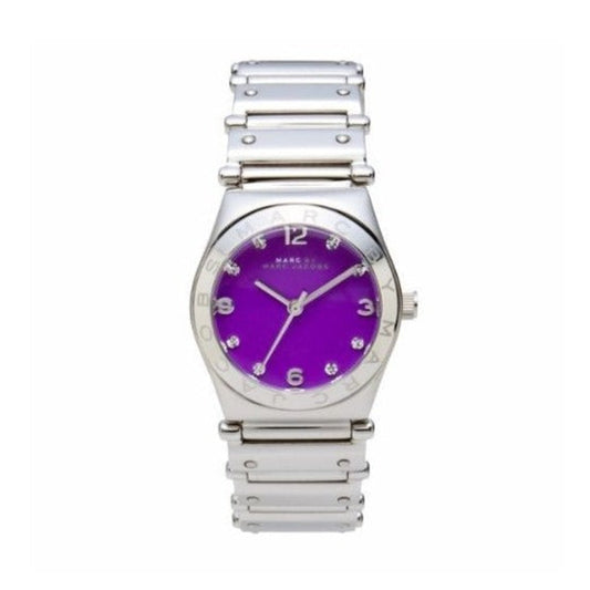 Marc Jacobs Marc Amy Purple Dial Silver Stainless Steel Strap Watch for Women - MBM8560