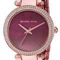 Michael Kors Parker Maroon Dial Two Tone Steel Strap Watch for Women - MK6412