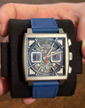 Tag Heuer Monaco Automatic Chronograph Blue Dial Blue Nylon Strap Watch for Men - CBL2182.FT6235