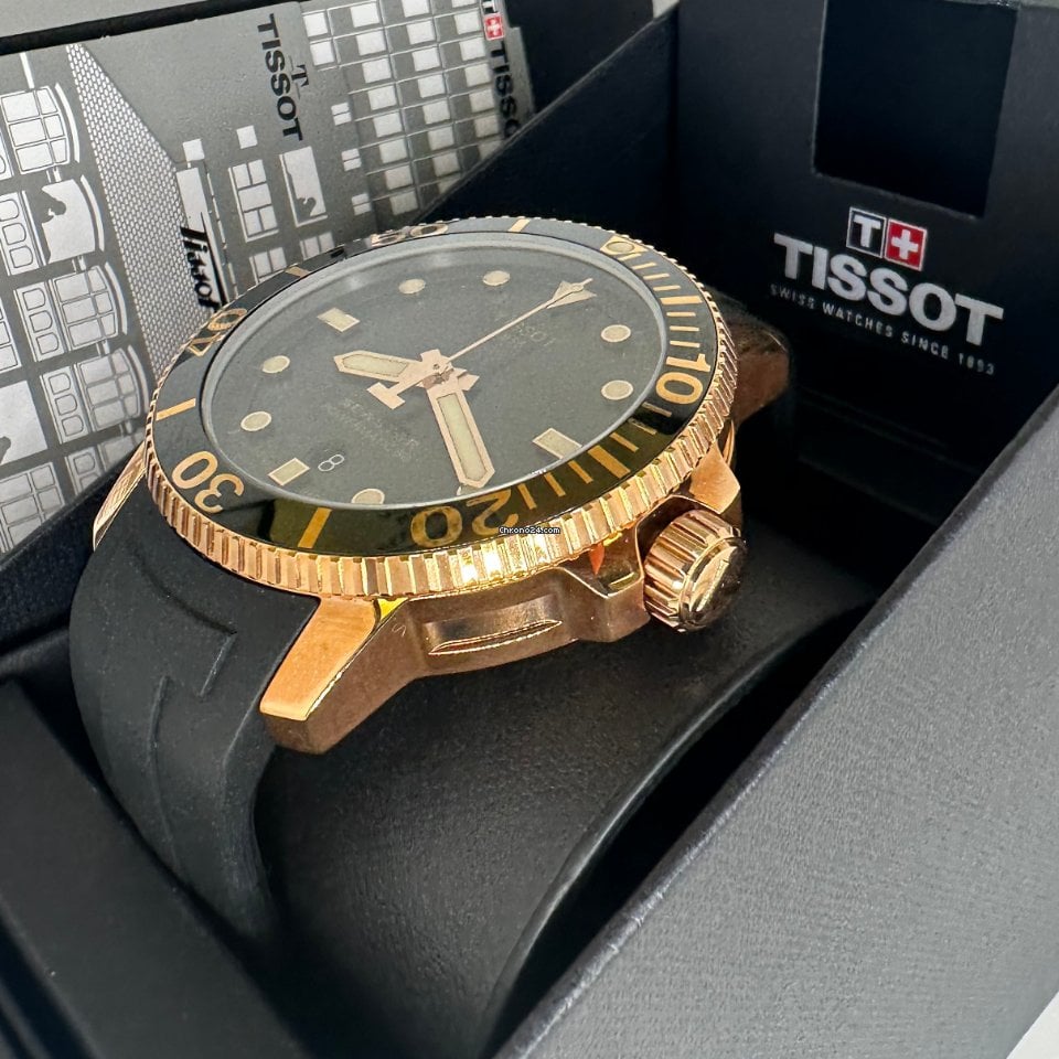 Tissot Seastar 1000 Powermatic 80 Black Dial Black Rubber Strap Watch for Men - T120.407.37.051.01
