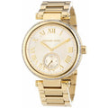 Michael Kors Skylar Gold Dial Gold Steel Strap Watch for Women - MK5867