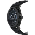 Fossil Machine Chronograph Black Dial Black Silicone Strap Watch for Men - FS4487