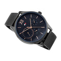 Tommy Hilfiger Damon Quartz Black Dial Black Mesh Bracelet Watch for Men - 1791420