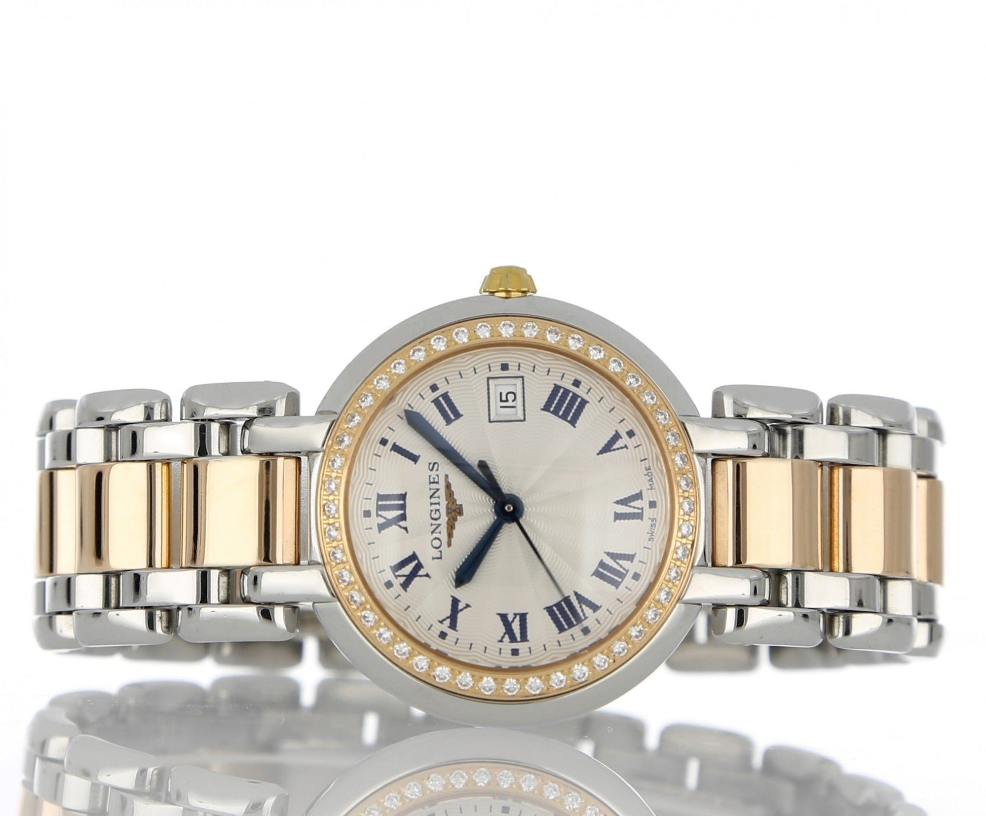 Longines PrimaLuna Quartz Diamond Lady 26.5mm Watch for Women - L8.110.5.95.6