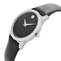 Movado Museum Classic Black Dial Leather Strap 28mm Watch For Women - 0606503