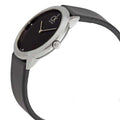 Calvin Klein Minimal Black Dial Black Leather Strap Watch for Men - K3M221CS