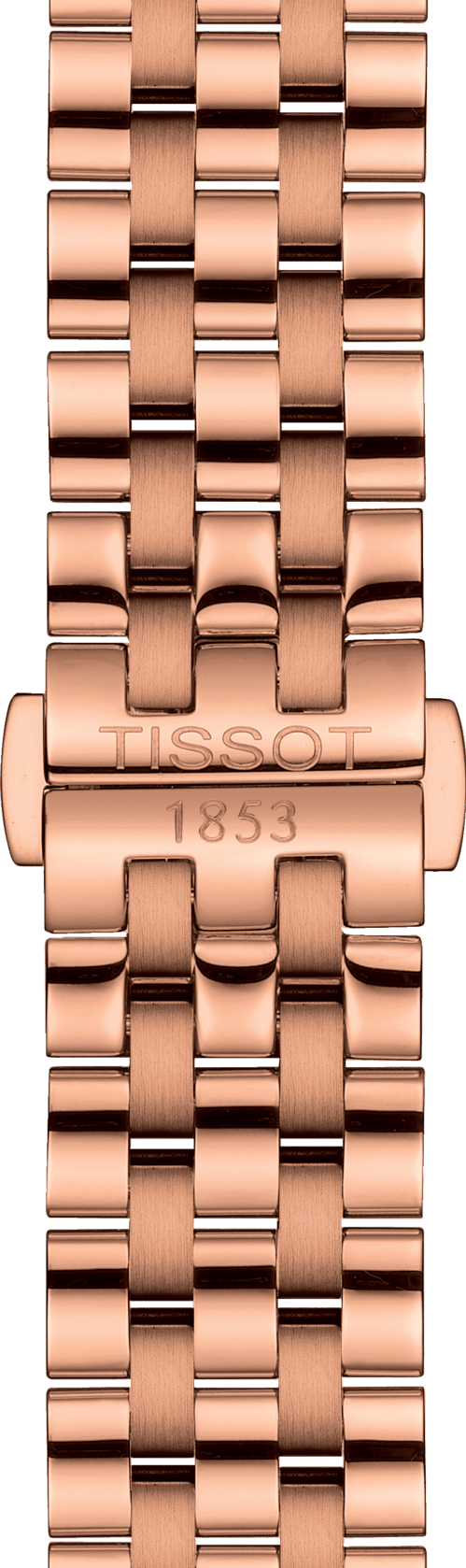 Tissot T Classic Carson Premium Automatic White Dial Rose Gold Steel Strap Watch for Men - T122.407.33.031.00