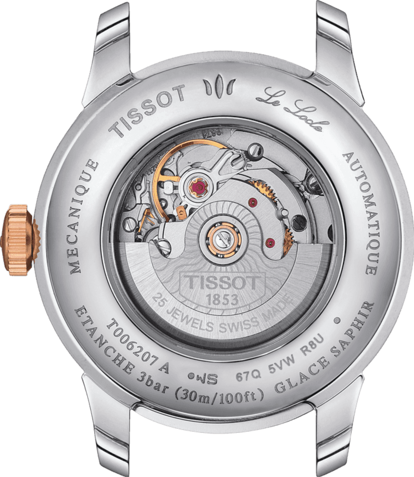 Tissot Le Locle Automatic Diamond Watch For Women - T006.207.11.126.00