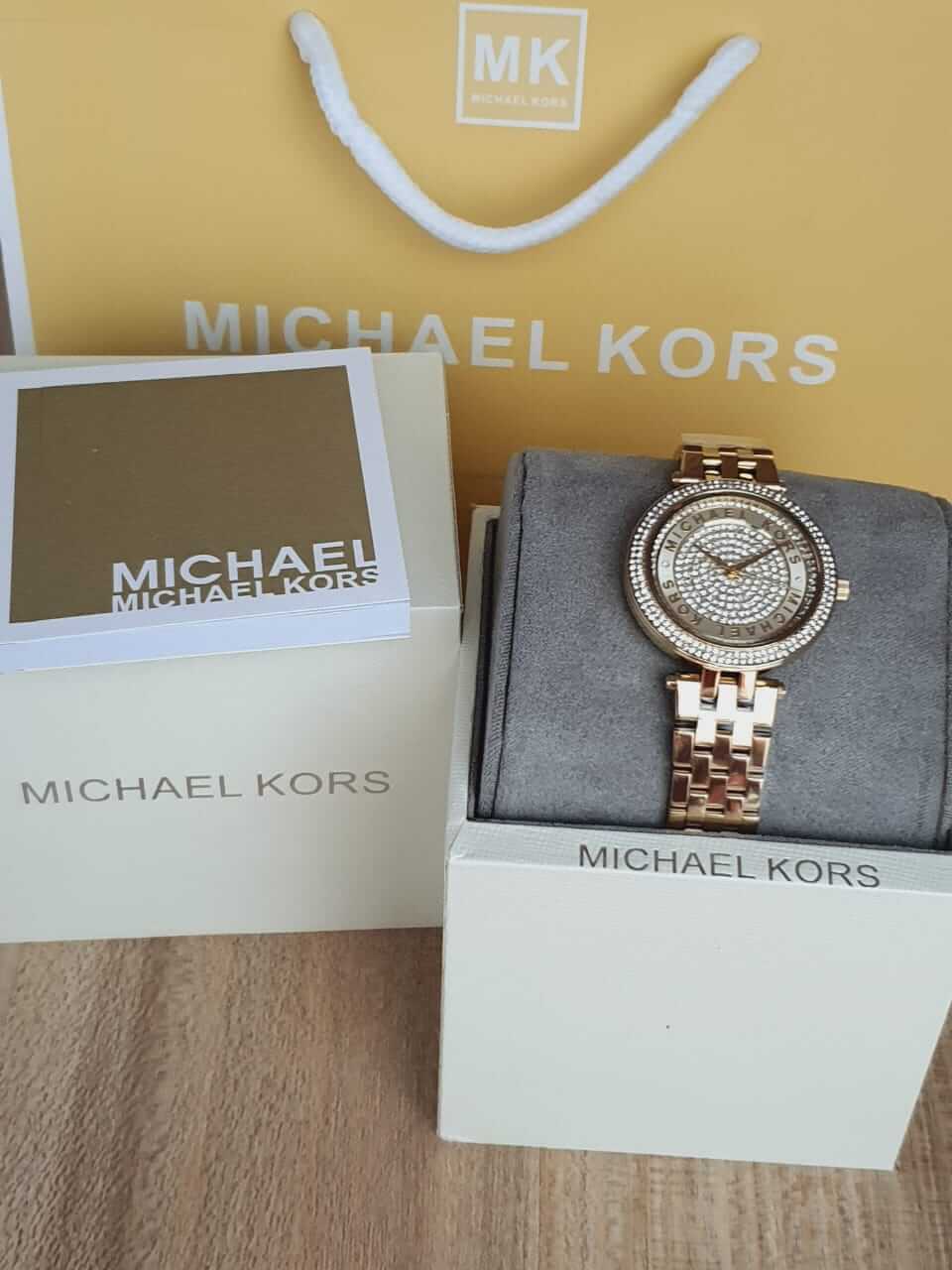 Michael Kors Darci Gold Dial Gold Steel Strap Watch for Women - MK3445