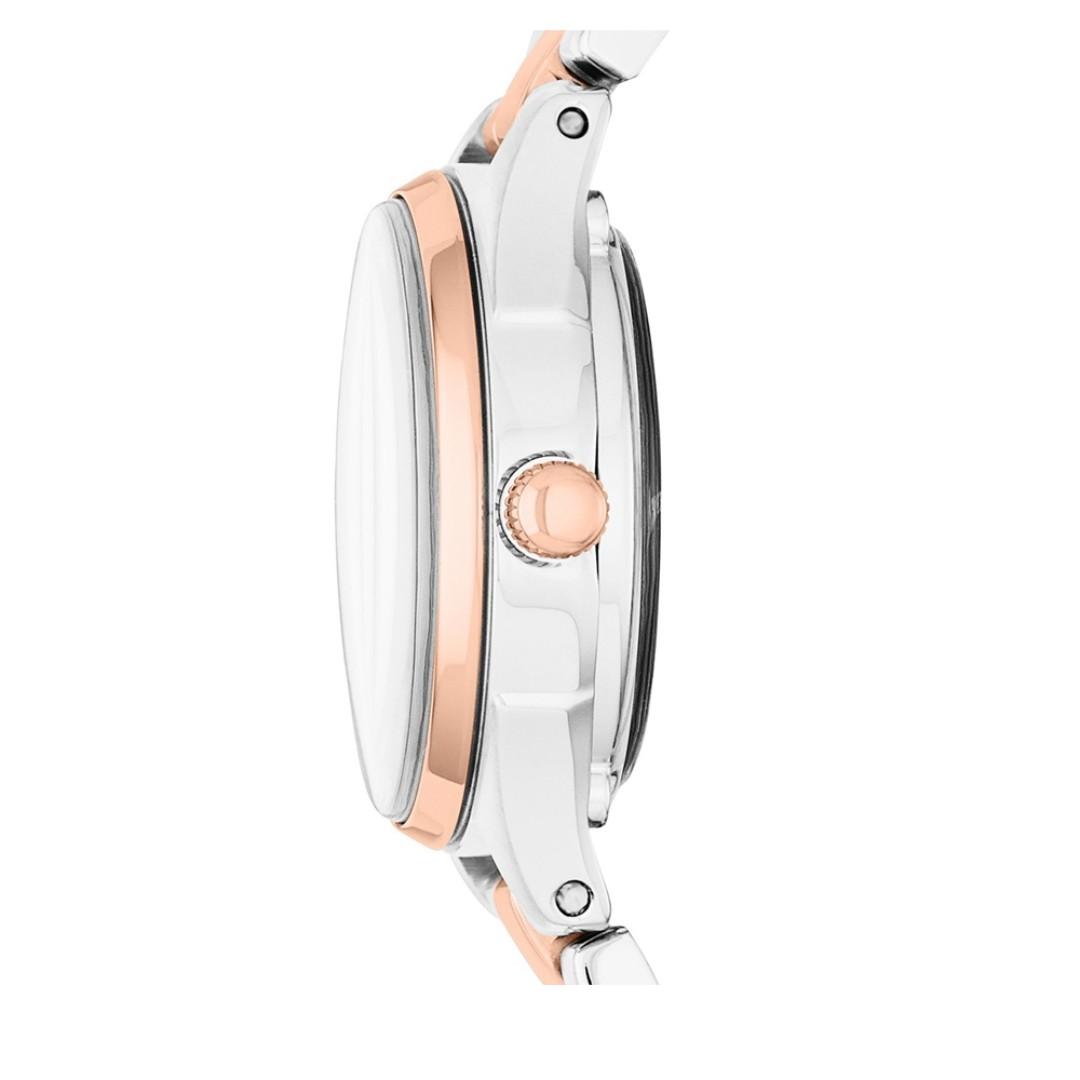 Marc Jacobs Tether White Transparent Dial Two Tone Stainless Steel Strap Watch - MBM3418