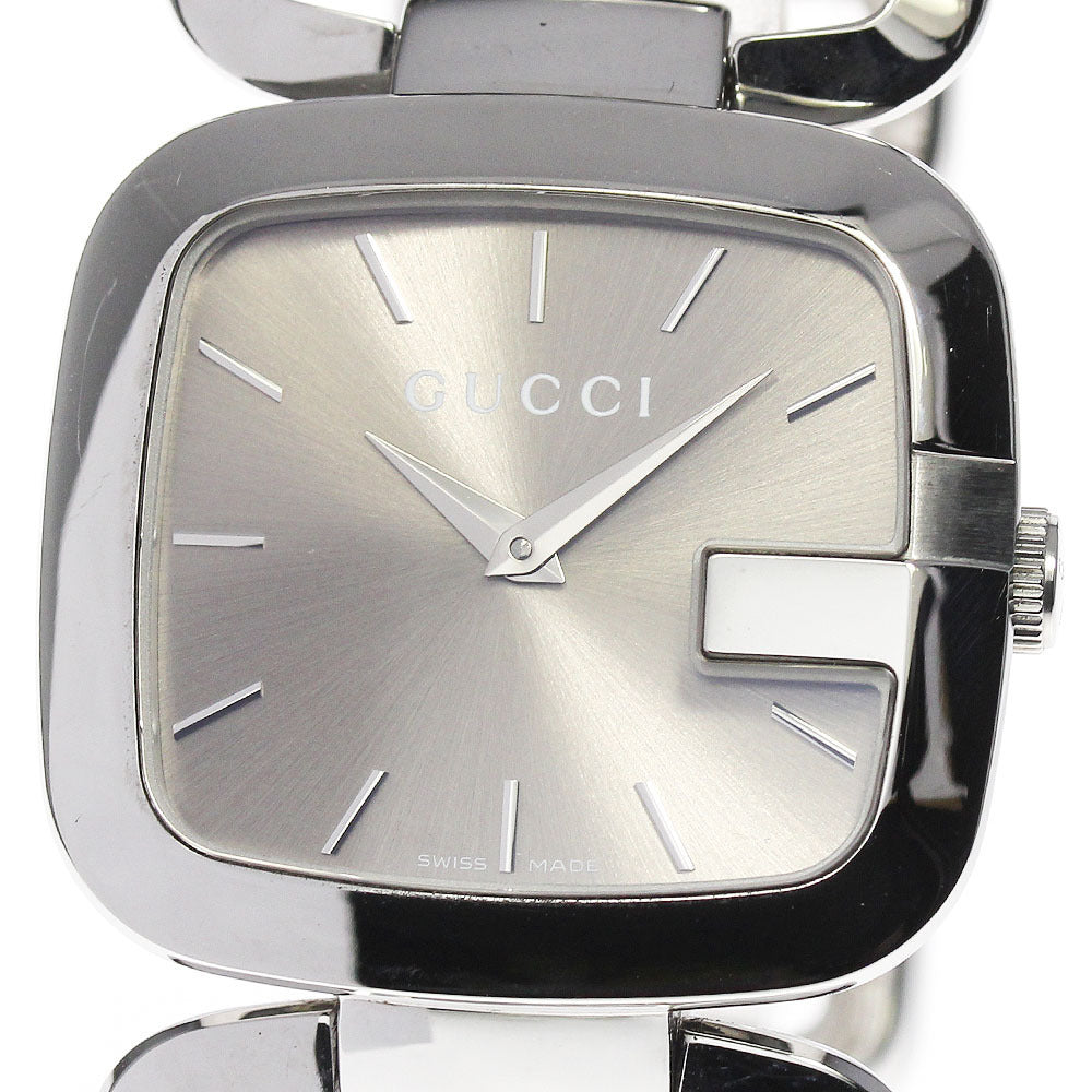 Gucci G Quartz Brown Dial Silver Steel Strap Watch For Women - YA125402