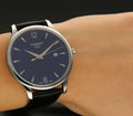 Tissot T Classic Tradition Blue Dial Black Leather Strap Watch For Men - T063.610.16.047.00