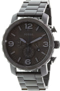 Fossil Nate Chronograph Black Dial Black Steel Strap Watch for Men - JR1401