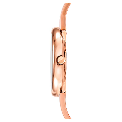 Swarovski Crystalline Crystals White Dial Rose Gold Steel Strap Watch for Women - 5269250