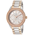 Bulova Crystal Collection Silver Dial Two Tone Steel Strap Watch for Women - 98N100