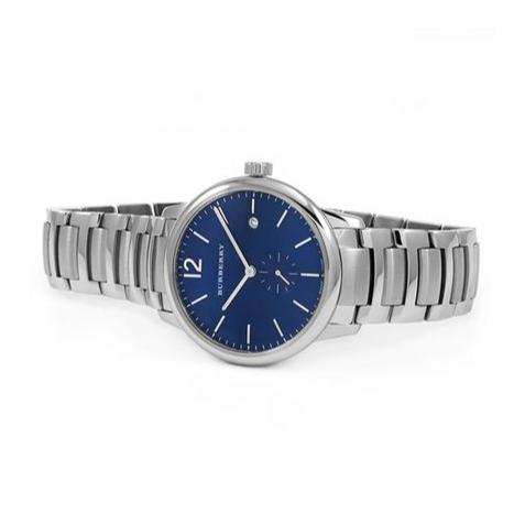 Burberry The Classic Blue Dial Silver Steel Strap Watch for Men - BU10007