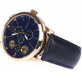 Fossil Flynn Mechanical Blue Dial Blue Leather Strap Watch for Men - BQ2219