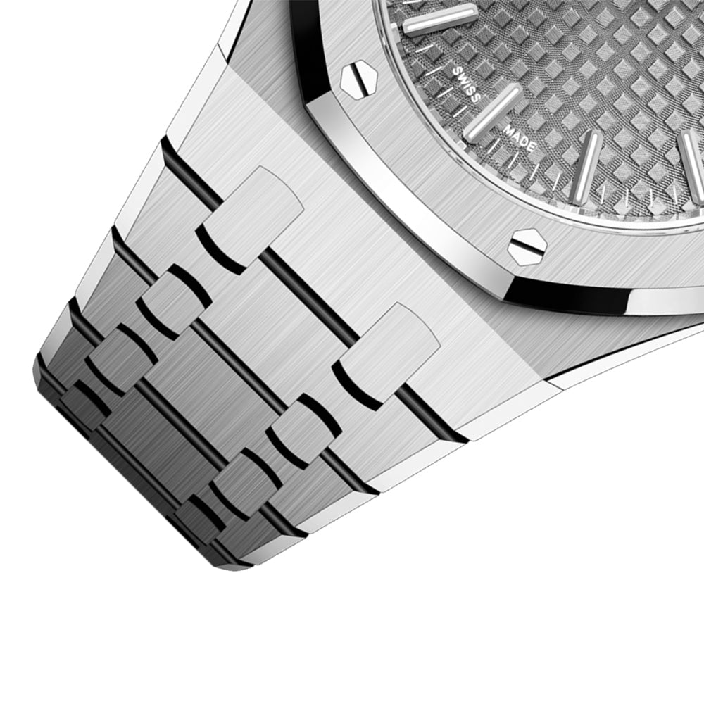 Audemars Piguet Royal Oak Grey Dial Silver Steel Strap Watch for Men - 15550ST.OO.1356ST.03