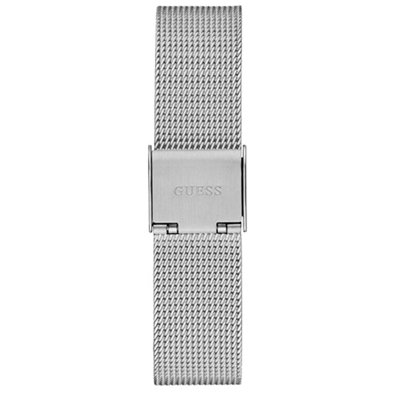 Guess Fame Diamonds Silver Dial Silver Mesh Bracelet Watch for Women - GW0508L1