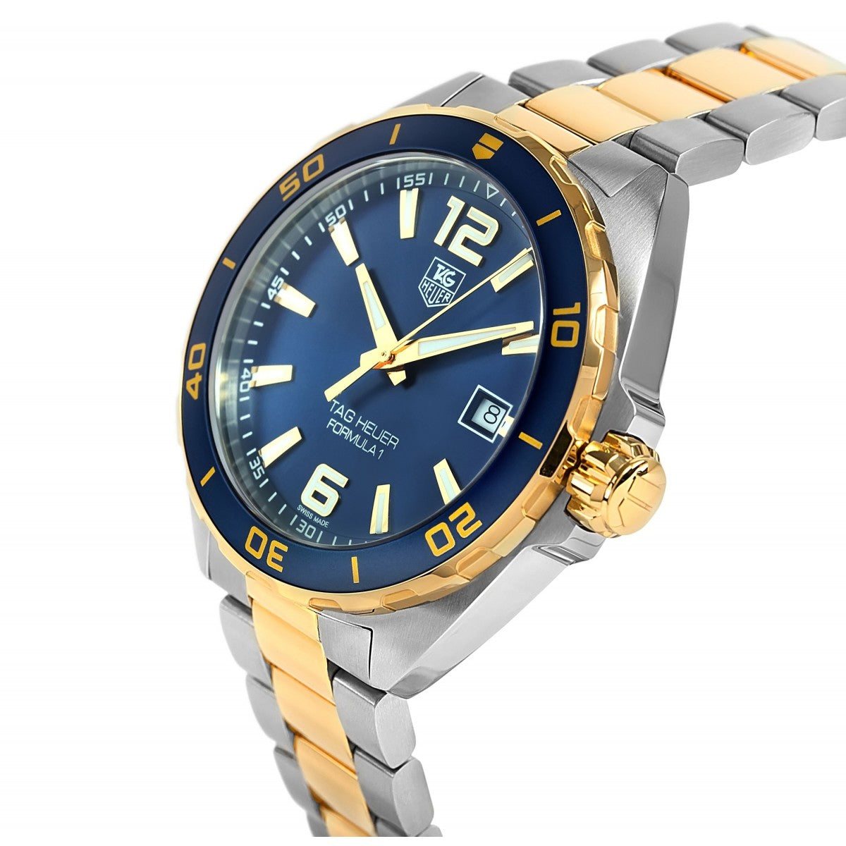 Tag Heuer Formula 1 Analog Quartz 41mm Blue Dial Two Tone Steel Strap Watch for Men - WAZ1120.BB0879