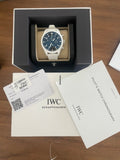 IWC Pilot's Watch Chronograph Top Gun Edition 'Lake Tahoe' Black Dial White Leather Strap Watch for Men - IW389105