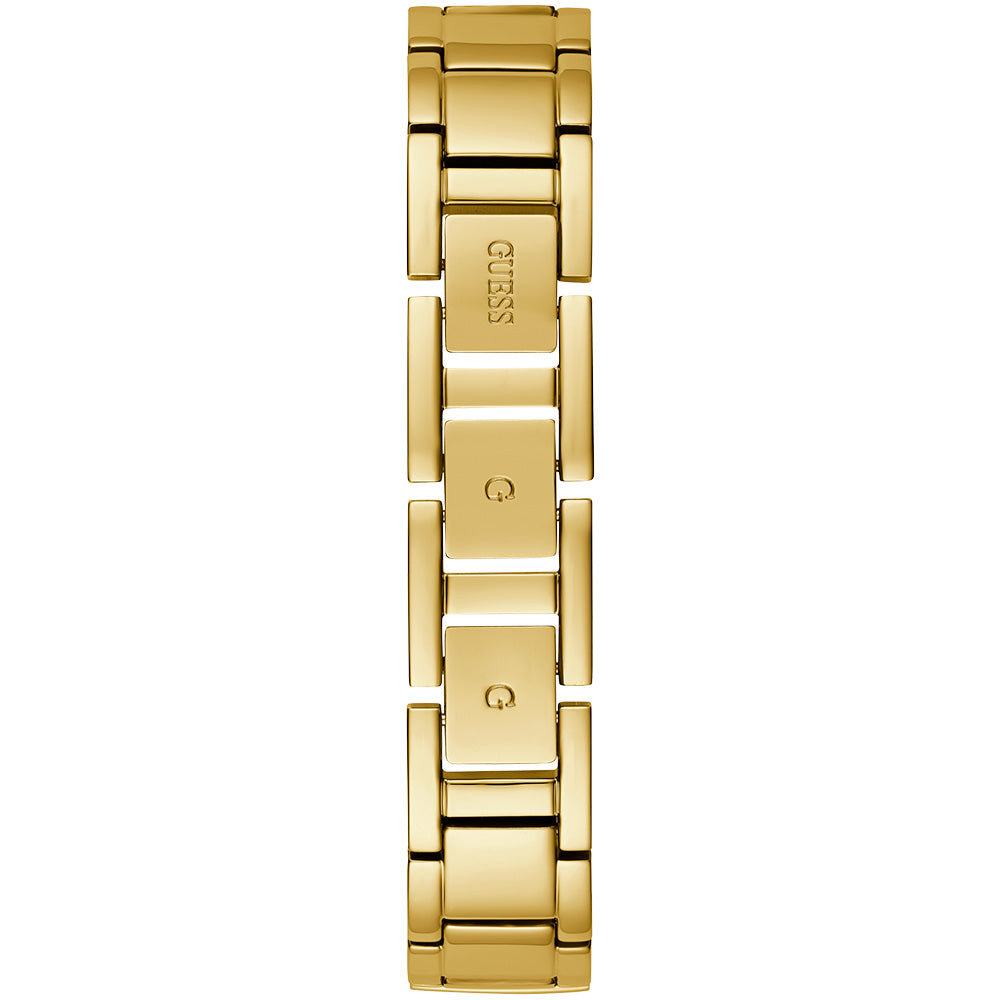 Guess Quartz White Dial Gold Steel Strap Watch For Women - W1152L2