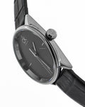 Calvin Klein Accent Black Dial Black Leather Strap Watch for Women  - K2Y2Y1C3