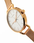 Calvin Klein Even White Dial Rose Gold Mesh Bracelet Watch for Women - K7B23626