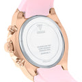 Guess Athena White Dial Pink Rubber Strap Watch For Women - GW0030L4