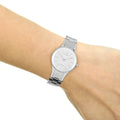 Calvin Klein Simplicity White Dial Silver Steel Strap Watch for Women - K4323185