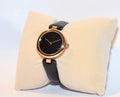 Gucci Diamantissima Quartz Black Dial Black Leather Strap Watch for Women - YA141401