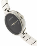 Calvin Klein Authentic Black Dial Silver Steel Strap Watch for Women - K8G23141