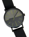 Calvin Klein Boost Black Dial Black Leather Strap Watch for Men - K7Y214CL