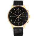 Tommy Hilfiger Chase Quartz Black Dial Black Mesh Bracelet Watch for Men - 1791580