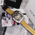 Guess Phoenix Multifunction Black Dial Brown Leather Strap Watch for Men - GW0202G3