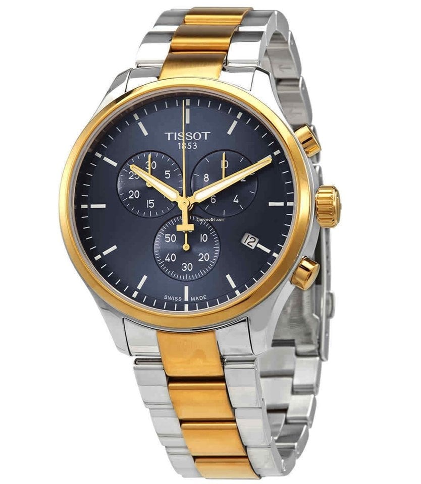 Tissot Chrono XL Classic Blue Dial Two Tone Steel Strap Watch for Men - T116.617.22.041.00