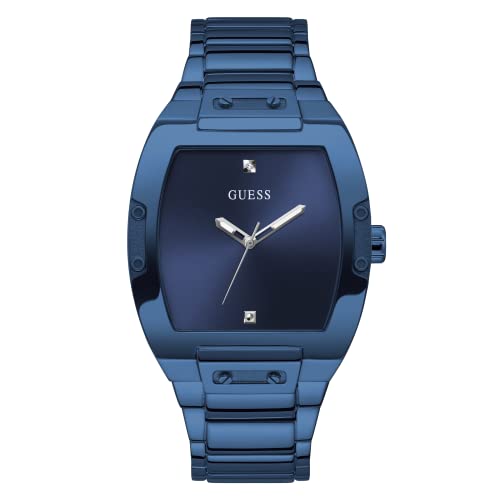 Guess Phoenix Blue Dial Blue Steel Strap Watch for Men  - GW0387G4