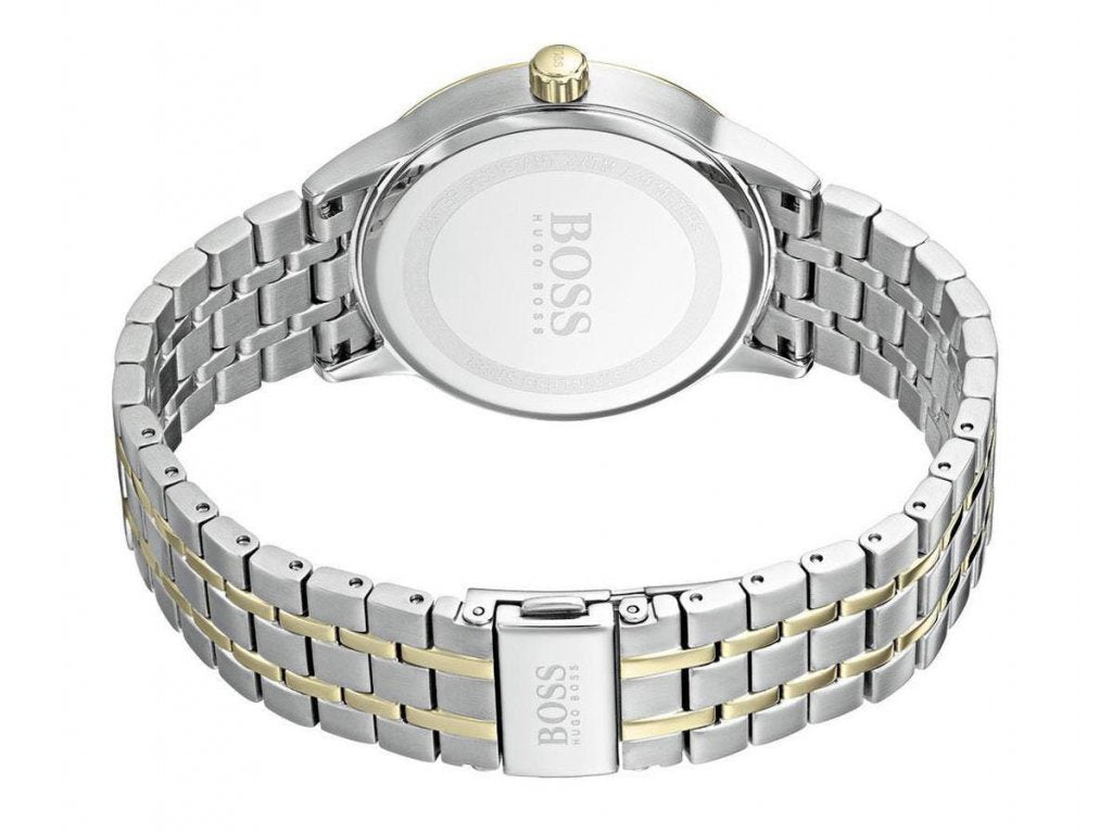 Hugo Boss Classic Silver Dial Two Tone Steel Strap Watch for Men - 1513687