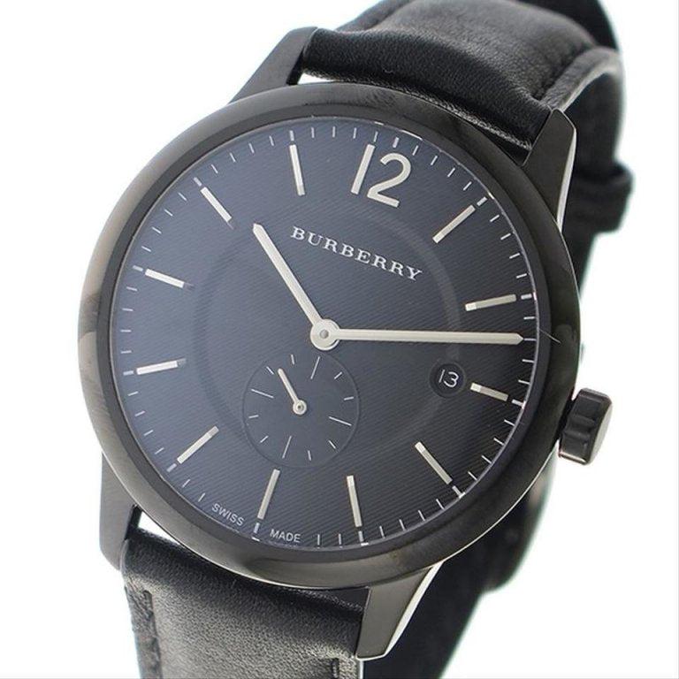 Burberry The Classic Black Dial Black Leather Strap Watch for Men - BU10003