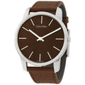 Calvin Klein City Brown Dial Brown Leather Strap Watch for Men - K2G211GK